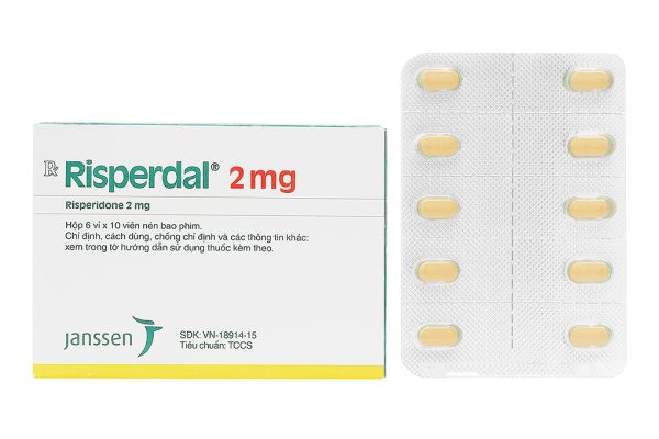 Risperdal 2mg trị tâm thần phân liệt (6 vỉ x 10 viên)