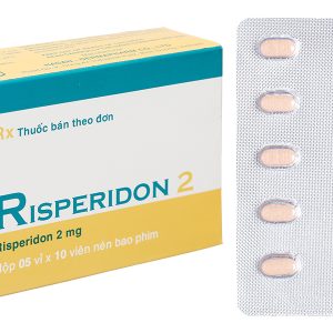 Risperidon 2 Hasan trị tâm thần phân liệt (5 vỉ x 10 viên)