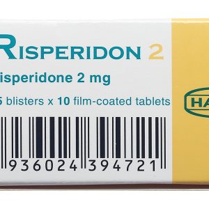 Risperidon 2 Hasan trị tâm thần phân liệt (5 vỉ x 10 viên)