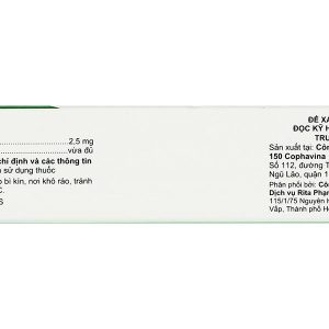 Ritaxaban 2.5 dự phòng biến cố xơ vữa động mạch (1 vỉ x 14 viên)