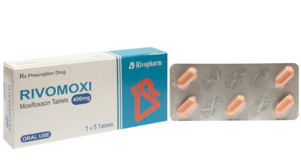 Rivomoxi 400mg trị nhiễm khuẩn (1 vỉ x 5 viên)