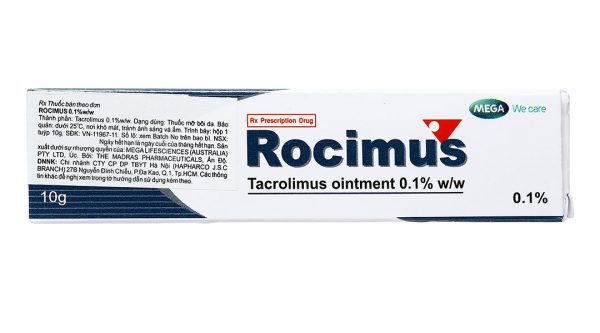 Thuốc mỡ bôi da Rocimus 0.1% trị chàm thể tạng tuýp 10g