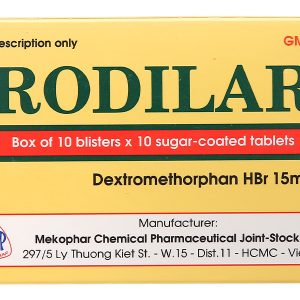 Rodilar 15mg trị ho khan, ho do kích ứng (10 vỉ x 10 viên)