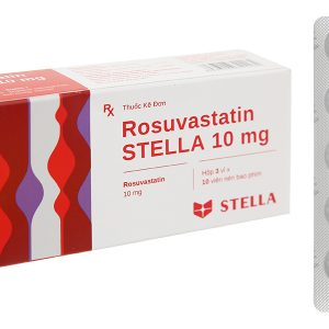 Rosuvastatin Stella 10mg trị rối loạn mỡ máu (3 vỉ x 10 viên)