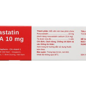 Rosuvastatin Stella 10mg trị rối loạn mỡ máu (3 vỉ x 10 viên)
