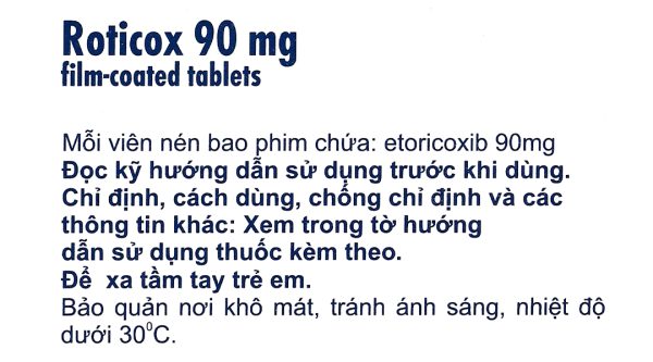 Roticox 90mg giảm đau, kháng viêm xương khớp (3 vỉ x 10 viên)