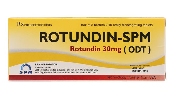 Rotundin-SPM 30mg giúp giảm lo âu, căng thẳng (3 vỉ x 10 viên)