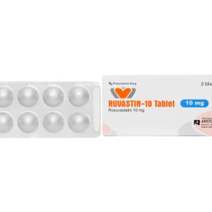 Ruvastin-10 Tablet trị rối loạn mỡ máu (2 vỉ x 10 viên)