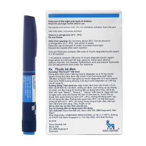 Bút tiêm Ryzodeg FlexTouch 100U/ml trị đái tháo đường (5 cây x 3ml)