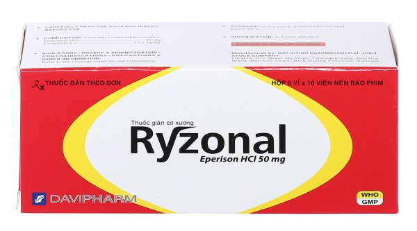 Ryzonal 50mg giúp cải thiện chứng tăng trương lực cơ, liệt cứng (6 vỉ x 10 viên)