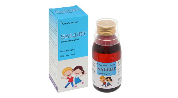 Dung dịch uống Sallet 2mg/5ml trị hen suyễn chai 100ml