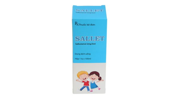 Dung dịch uống Sallet 2mg/5ml trị hen suyễn chai 100ml