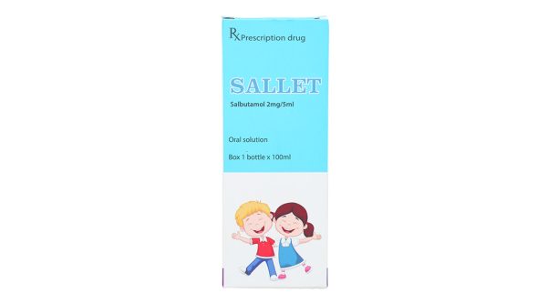 Dung dịch uống Sallet 2mg/5ml trị hen suyễn chai 100ml