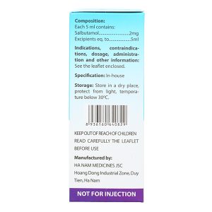 Dung dịch uống Sallet 2mg/5ml trị hen suyễn chai 100ml