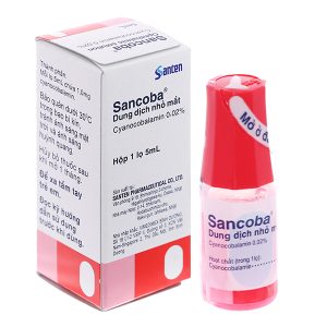 Dung dịch nhỏ mắt Sancoba 0.02% cải thiện chứng mỏi mắt do điều tiết lọ 5ml