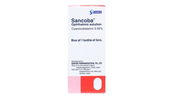 Dung dịch nhỏ mắt Sancoba 0.02% cải thiện chứng mỏi mắt do điều tiết lọ 5ml