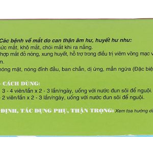 Sáng mắt Traphaco trị các bệnh về mắt, suy giảm thị lực (10 vỉ x 10 viên)