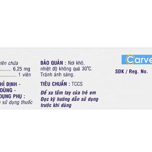 Savi Carvedilol 6.25mg trị tăng huyết áp (3 vỉ x 10 viên)