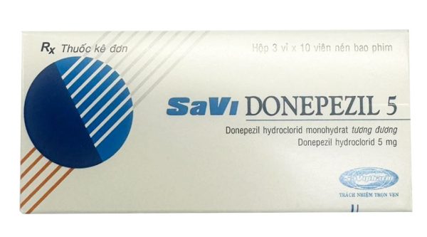 SaVi Donepezil 5 điều trị triệu chứng sa sút trí tuệ (3 vỉ x 10 viên)