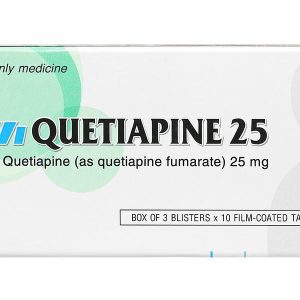 SaVi Quetiapine 25 trị tâm thần phân liệt, rối loạn lưỡng cực (3 vỉ x 10 viên)