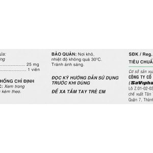 SaVi Quetiapine 25 trị tâm thần phân liệt, rối loạn lưỡng cực (3 vỉ x 10 viên)