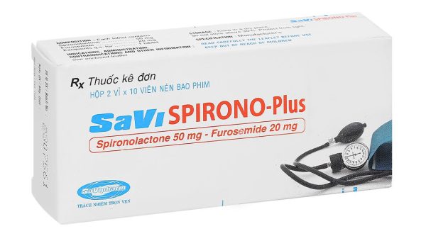 Savispirono - Plus trị phù, tăng huyết áp (2 vỉ x 10 viên)