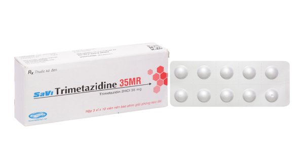 Savi Trimetazidine 35MR hỗ trợ điều trị triệu chứng bệnh đau thắt ngực (3 vỉ x 10 viên)