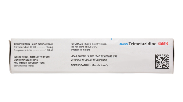 Savi Trimetazidine 35MR hỗ trợ điều trị triệu chứng bệnh đau thắt ngực (3 vỉ x 10 viên)