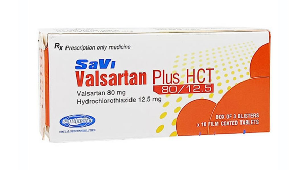 SaVi Valsartan Plus HCT 80/12.5 trị tăng huyết áp (3 vỉ x 10 viên)