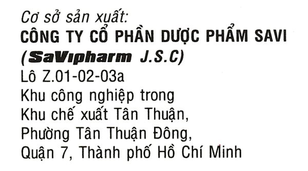 Savidopril Plus trị tăng huyết áp (3 vỉ x 10 viên)