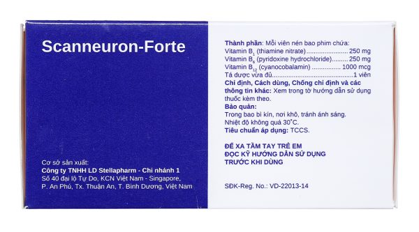 Scanneuron - Forte hỗ trợ trị các rối loạn hệ thần kinh (10 vỉ x 10 viên)