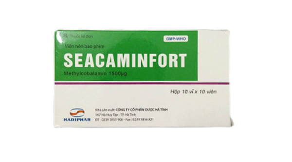 Seacaminfort 1500mcg trị các bệnh lý thần kinh ngoại biên (10 vỉ x 10 viên)