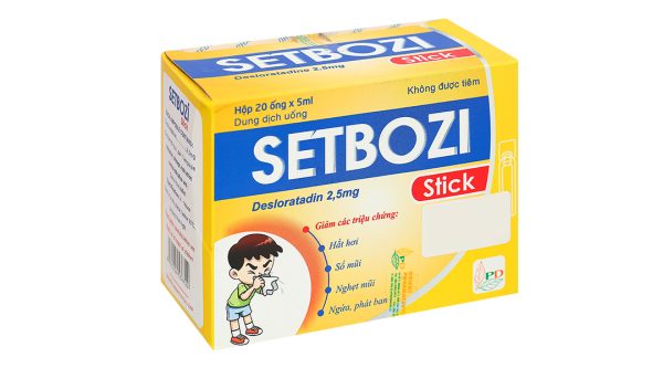 Dung dịch uống Setbozi Stick 2.5mg/5ml giảm viêm mũi dị ứng (20 ống x 5ml)