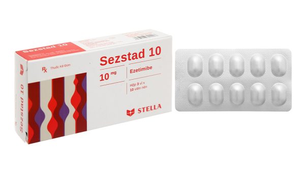 Sezstad 10 trị rối loạn mỡ máu (3 vỉ x 10 viên)