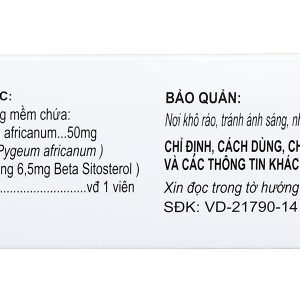 ShineTadeno 50mg trị rối loạn đường tiểu (3 vỉ x 10 viên)