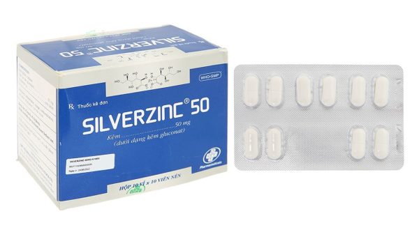 SilverZinc 50 phòng ngừa và trị thiếu kẽm (10 vỉ x 10 viên)