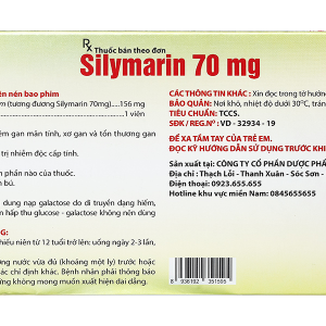 Silymarin VCP 70mg hỗ trợ trị bệnh viêm gan mãn tính, xơ gan (4 vỉ x 15 viên)
