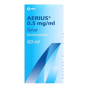 Siro Aerius 0.5mg/ml trị các triệu chứng viêm mũi dị ứng, mày đay chai 60ml