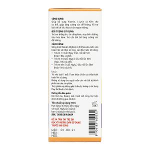 Siro ăn ngon Hoa Thiên Kids hỗ trợ kích thích tiêu hóa chai 120ml