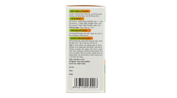 Siro Annaton Bé Ăn Ngon hỗ trợ ăn ngon miệng, tăng cường sức khỏe hộp 20 ống x 10ml