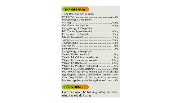 Siro Annaton Bé Ăn Ngon hỗ trợ ăn ngon miệng, tăng cường sức khỏe hộp 20 ống x 10ml