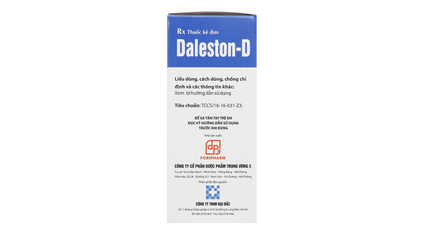 Siro Daleston-D chống dị ứng, trị viêm đường hô hấp trên chai 75ml