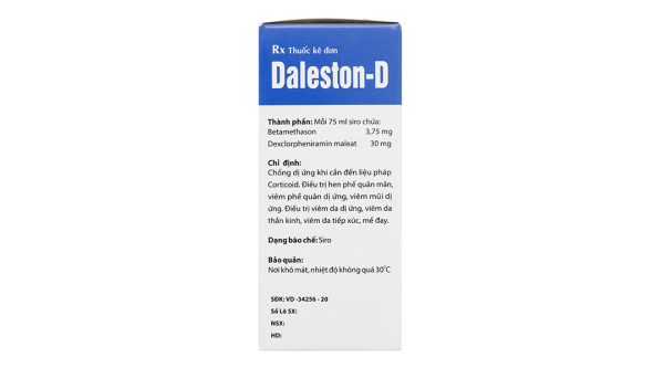 Siro Daleston-D chống dị ứng, trị viêm đường hô hấp trên chai 75ml