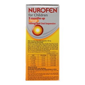 Hỗn dịch uống Nurofen For Children 100mg/5ml giảm đau, hạ sốt chai 60ml