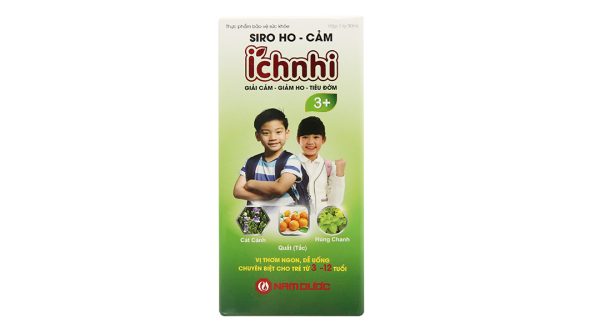 Siro ho cảm Ích Nhi 3+ hỗ trợ giảm ho, tăng đề kháng chai 90ml