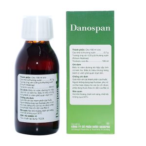 Siro Danospan trị viêm đường hô hấp cấp có kèm ho, viêm phổi mạn tính chai 100ml