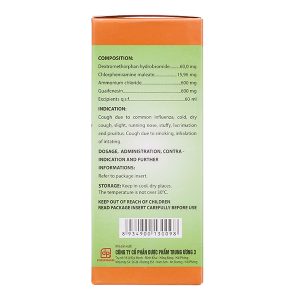 Siro ho TW3 giảm các triệu chứng ho do cảm lạnh, cảm cúm, dị ứng chai 60ml