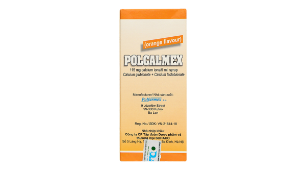 Siro Polcalmex vị cam bổ sung Canxi chai 150ml