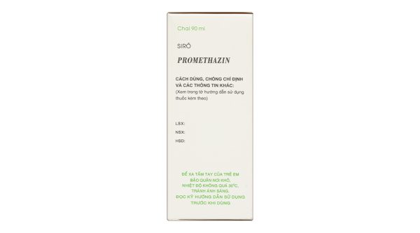 Siro Promethazin trị các triệu chứng viêm mũi dị ứng, mày đay chai 90ml