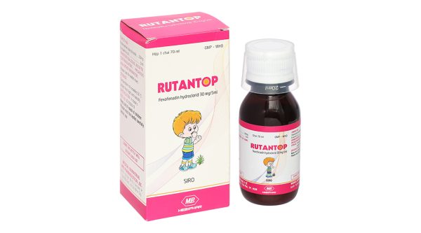 Siro Rutantop 30mg/5ml trị mày đay, viêm mũi dị ứng chai 70ml